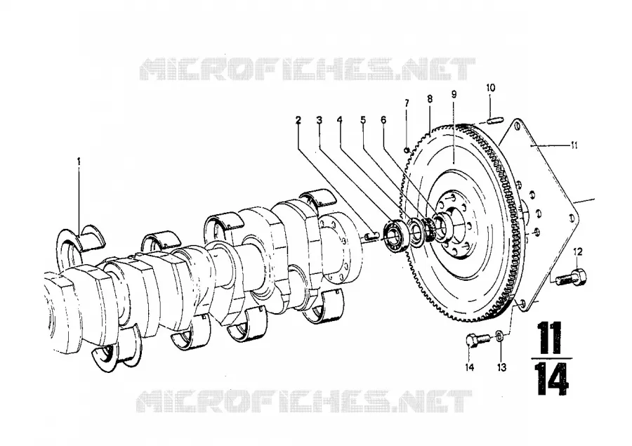 Vilebrequin / volant moteur BMW BMW CLASSIC 2.5CS-3.0CSL 1971 3.0CS M 3.0CS
