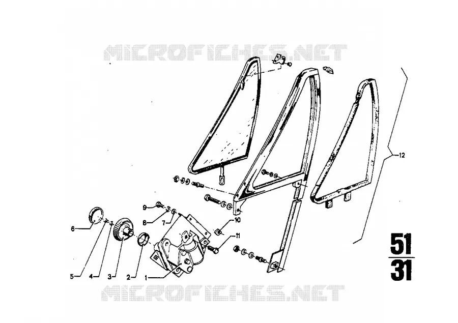 Vitre latérale fixe BMW BMW CLASSIC 2.5CS-3.0CSL 1972 3.0CSL M 3.0CSL