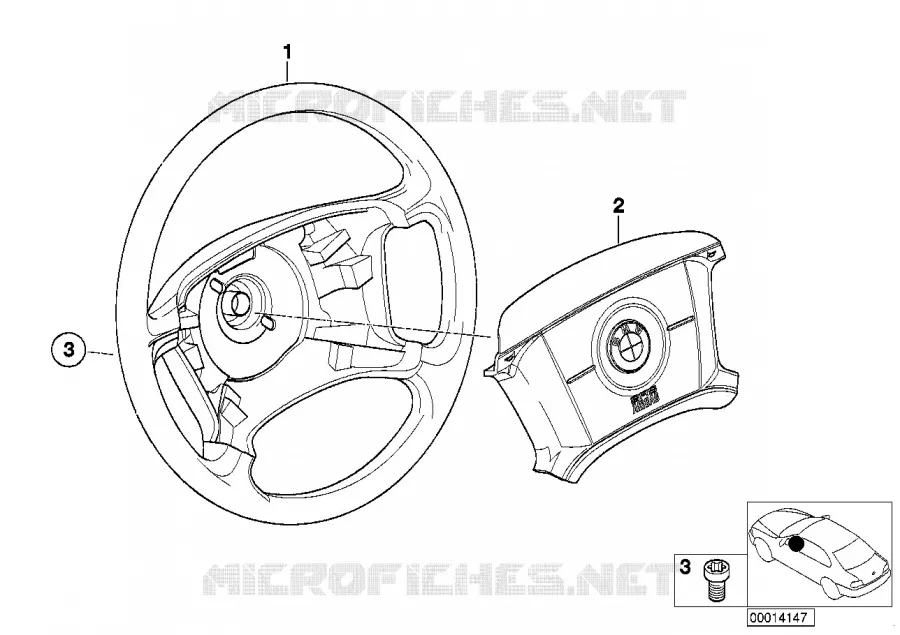 Volant de direction Airbag-Smart BMW BMW X3 2003 X3 3.0d N X3 3.0d