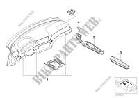 Kit de montage moulures int. chrome mat pour BMW 325Ci