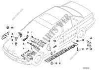 Pcs de carrosserie/plancher/comp.moteur pour BMW 740i