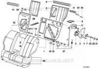 Pieces de banquette arriere rabattable pour BMW M5