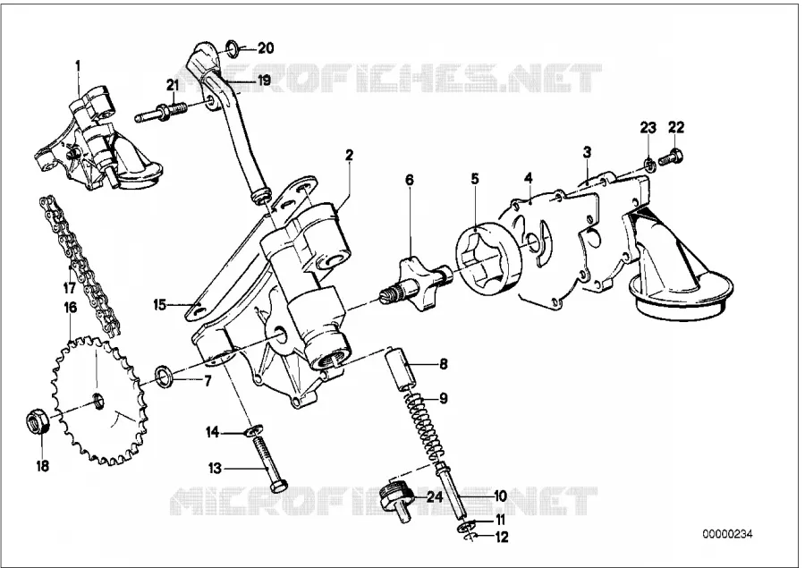 Alimentation huile/Pompe huile+entrainem BMW BMW CLASSIC 1500-2000CS 1966 2000ti M 2000ti
