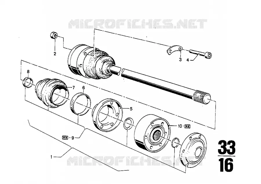 Arbre de sortie BMW BMW CLASSIC 2500-3.3Li 1971 2500 M 2500
