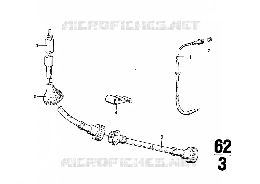 Cable de tachymetre BMW BMW CLASSIC 2500-3.3Li 1975 3.3Li M 3.3Li