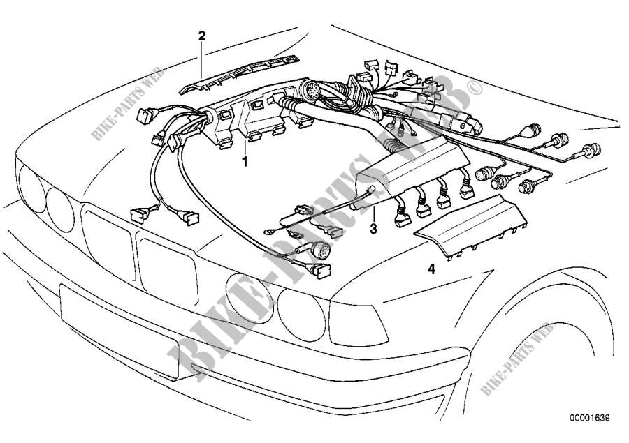 Cache de faisceau de câble moteur pour BMW 730i
