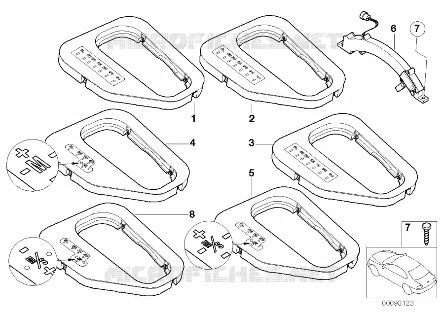 Cache, levier de preselecteur BMW BMW Série 5 2000 525d M 525d