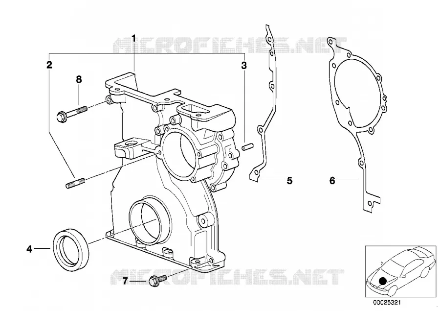 Carter de distribution BMW BMW Série 5 1997 528i M 528i