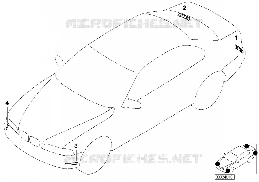 Catadioptre BMW BMW Série 3 2002 M3 CSL N M3 CSL