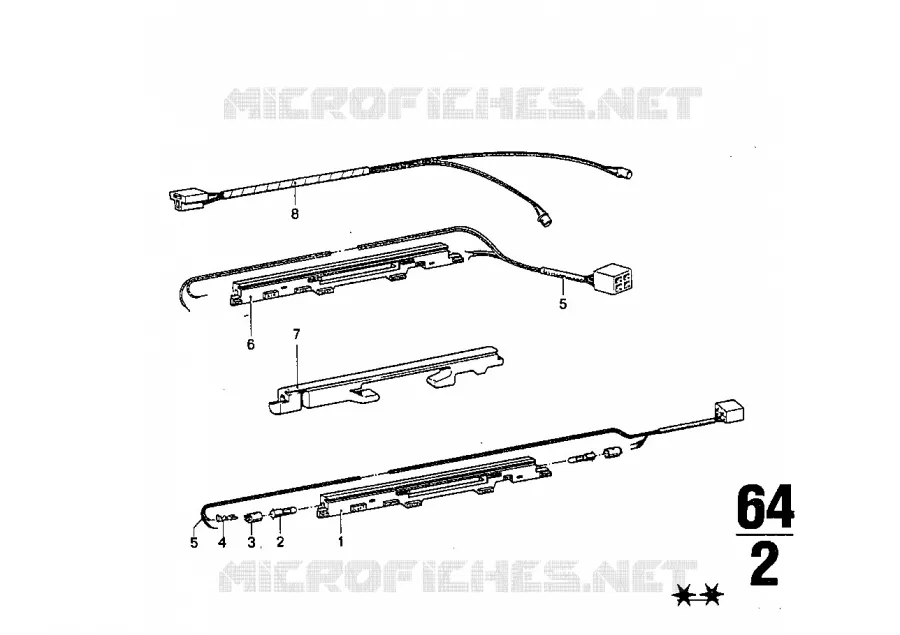 Chauffage-moulure interrupt./faisc.cable BMW BMW CLASSIC 2500-3.3Li 1974 3.0L M 3.0L