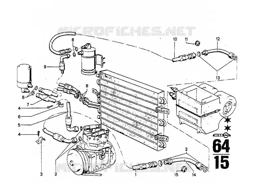 Climatiseur BMW BMW CLASSIC 2500-3.3Li 1968 2500 M 2500