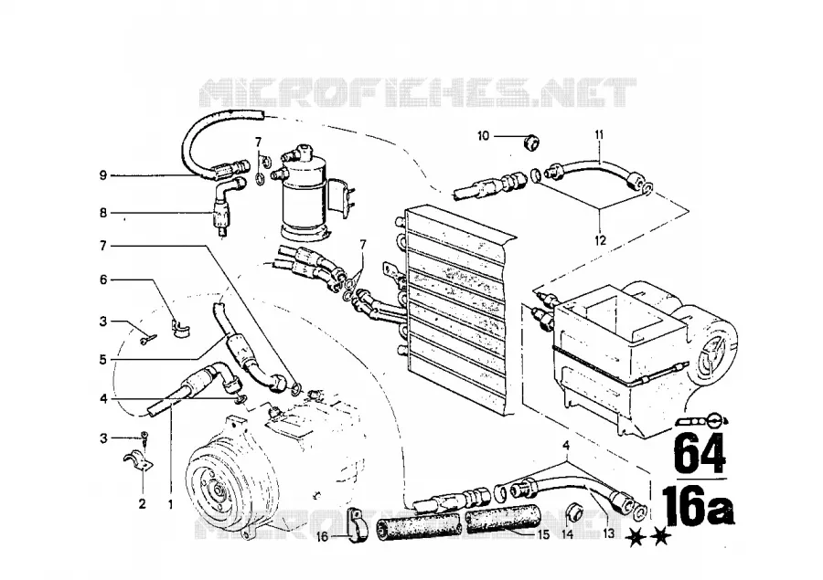 Climatiseur BMW BMW CLASSIC 2500-3.3Li 1975 3.3Li A 3.3Li