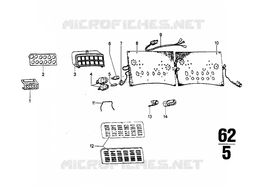 Combine dinstruments, composants BMW BMW CLASSIC 2500-3.3Li 1974 3.3L M 3.3L