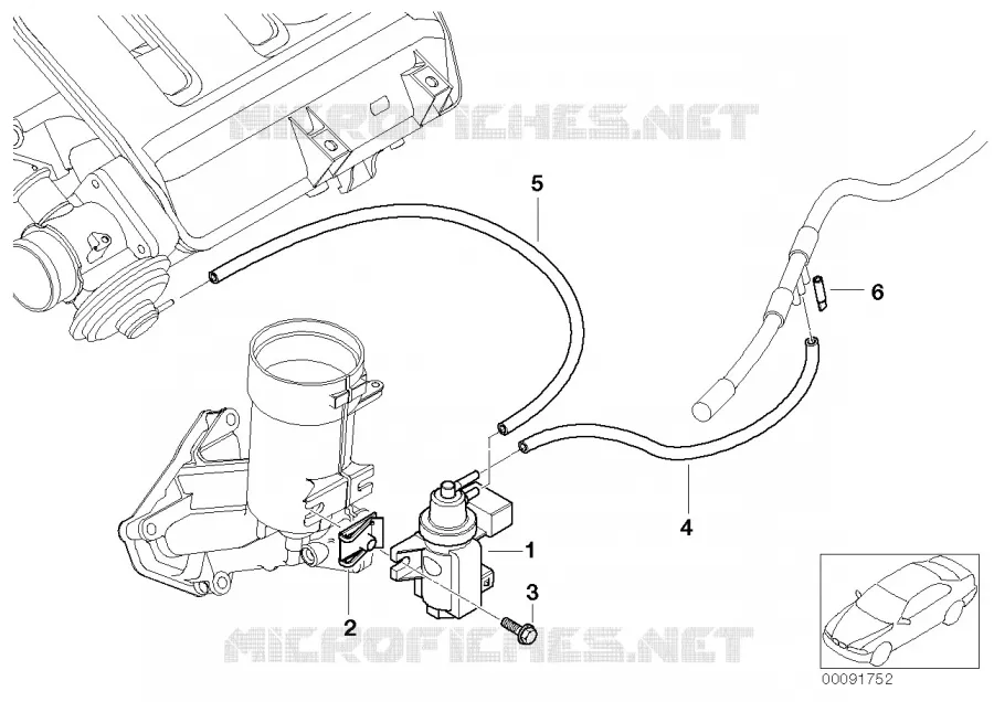 Commande à dépression-AGR BMW BMW X3 2003 X3 2.0d N X3 2.0d
