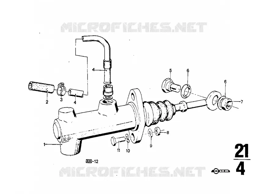 Cylindre émetteur BMW BMW CLASSIC 2500-3.3Li 1973 2800 M 2800