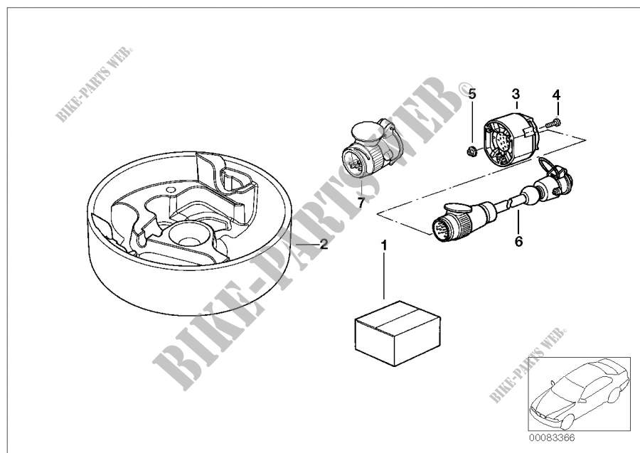 Disp. dattelage/Kit de montage électr. pour BMW 730i