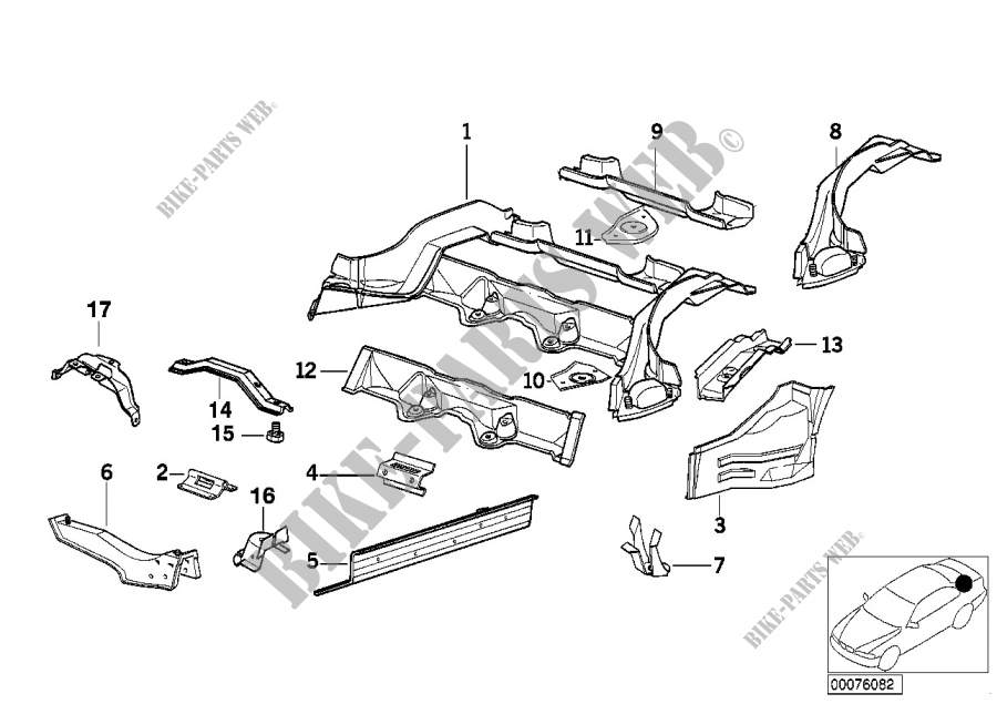 Eléments de plancher partie arrière pour BMW M3 3.2