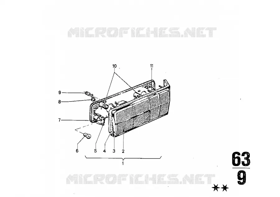 Feu arrière BMW BMW CLASSIC 2500-3.3Li 1973 2800 A 2800