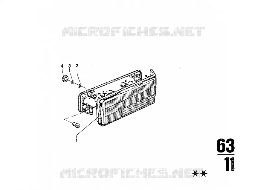 Feu arrière BMW BMW CLASSIC 2500-3.3Li 1975 3.0L A 3.0L