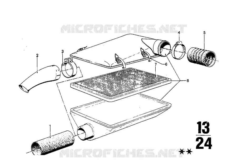 Filtre à air BMW BMW CLASSIC 2500-3.3Li 1973 3.0Si M 3.0Si