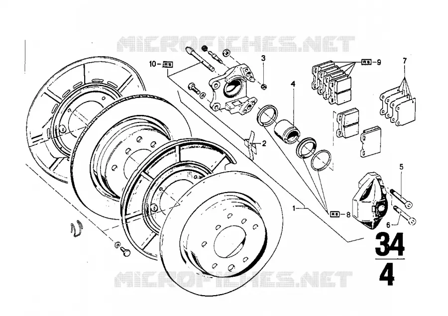 Frein de roue arrière BMW BMW CLASSIC 2500-3.3Li 1973 2500 A 2500