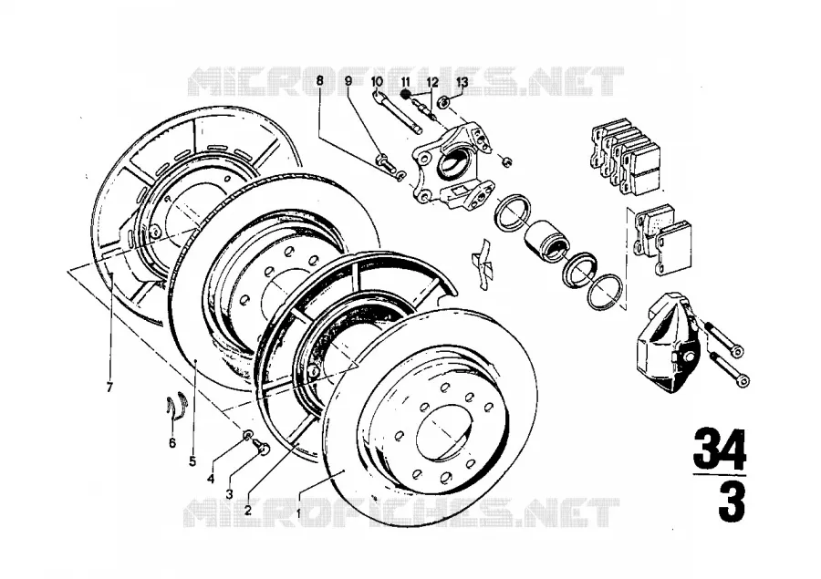 Frein de roue arrière BMW BMW CLASSIC 2500-3.3Li 1973 2800 M 2800