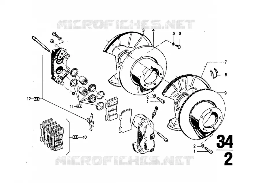 Frein de roue avant BMW BMW CLASSIC 2500-3.3Li 1973 3.0S M 3.0S