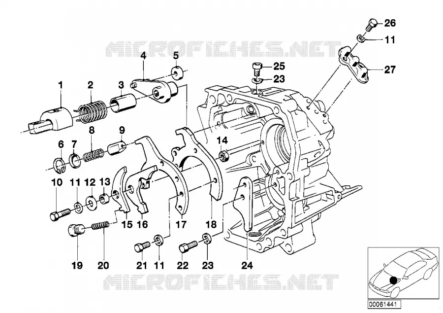 Getrag 260/5/50 pieces interieur.command BMW BMW Série 5 1982 525e A 525e