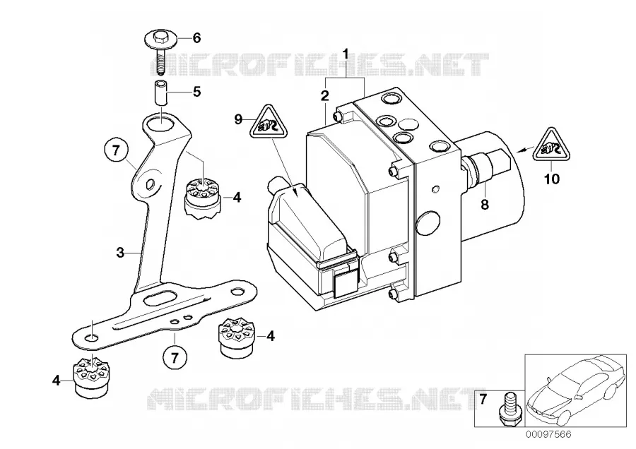 Groupe hydr.DSC/boît.de cde/support BMW BMW Série 7 2004 750Li A 750Li
