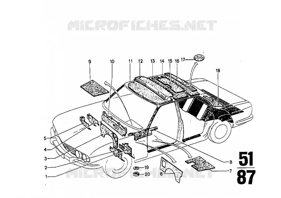 Insonorisation BMW BMW CLASSIC 2500-3.3Li 1971 2500 A 2500