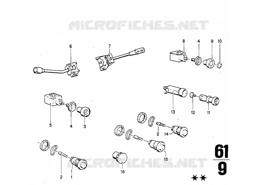 Interrupteurs divers BMW BMW CLASSIC 2500-3.3Li 1973 2800 M 2800