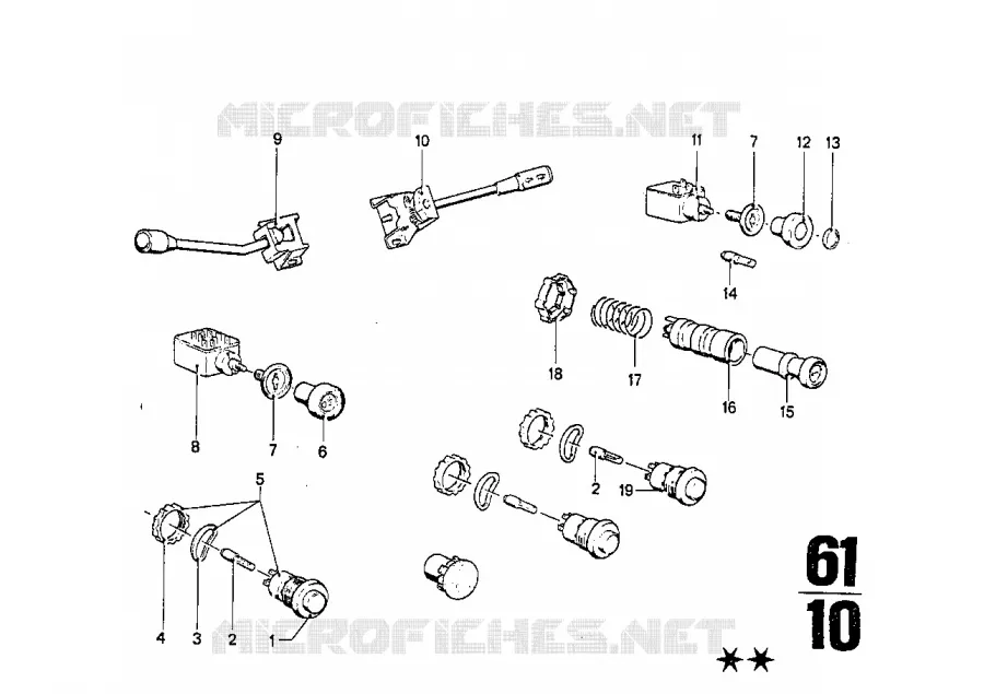 Interrupteurs divers BMW BMW CLASSIC 2500-3.3Li 1974 3.3L M 3.3L