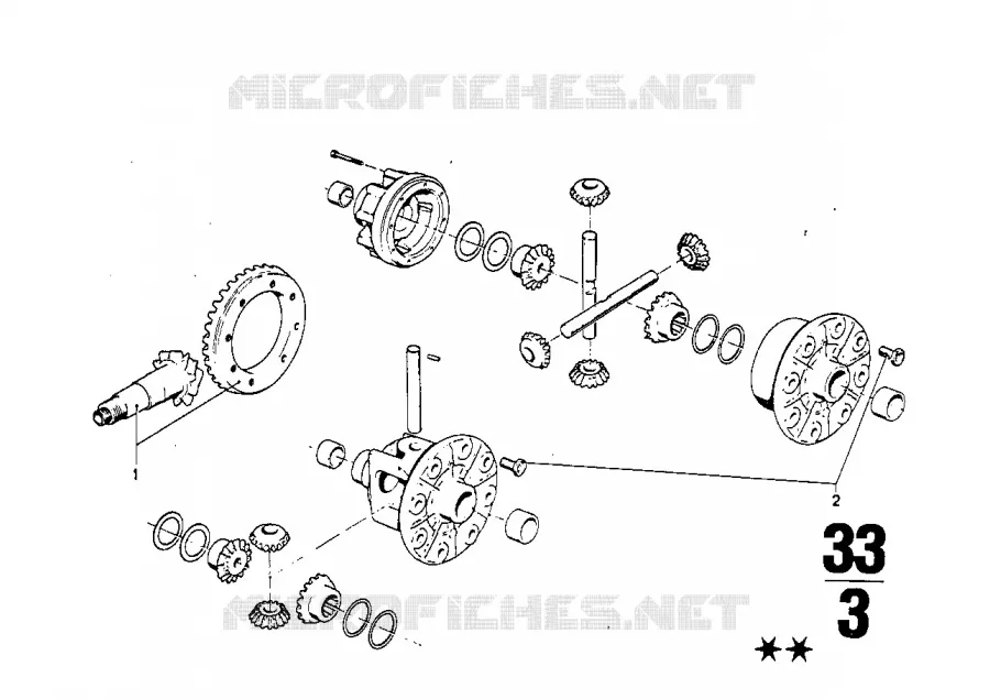 Jeu de couronne de differentiel BMW BMW CLASSIC 2500-3.3Li 1973 3.0Si M 3.0Si