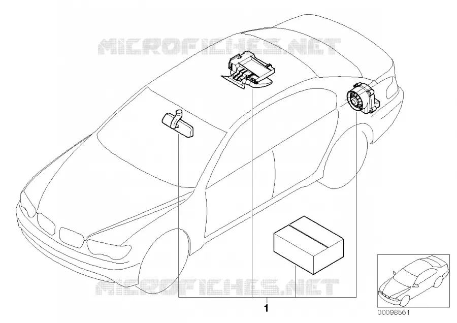 Kit 2ème monte pour système dalarme BMW BMW Série 7 2001 745Li A 745Li