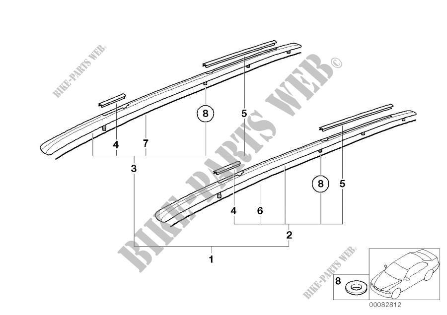Kit de montage barre de toit pour BMW 520i