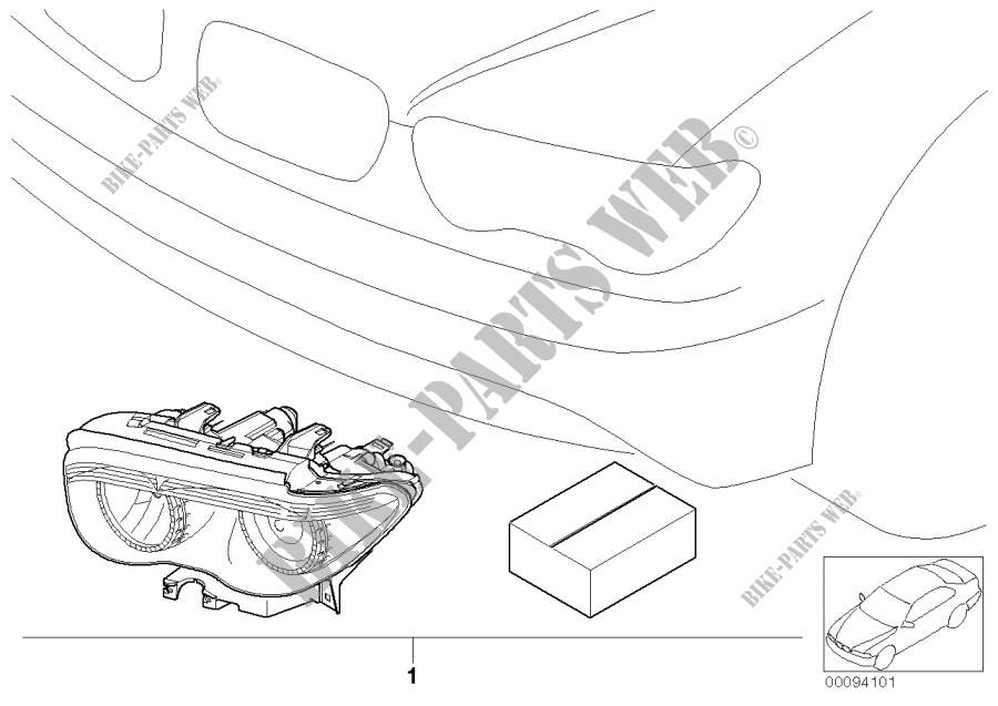 Kit de montage pour projecteurs bi xenon pour BMW 760Li