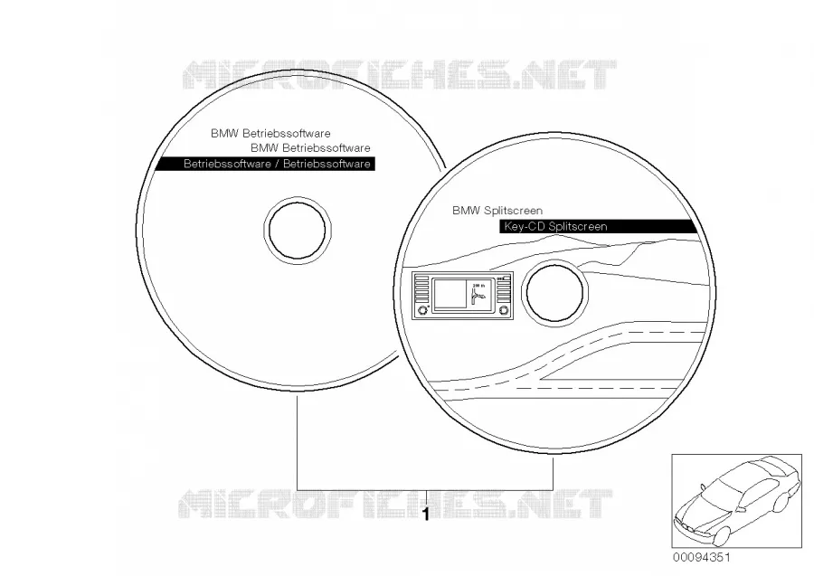 Kit post-équipt logiciel Splitscreen BMW BMW Série 7 1998 728i M 728i