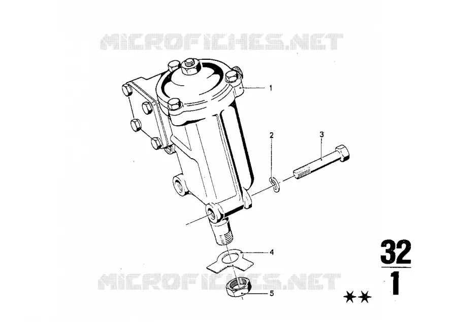 Mécanisme de direction BMW BMW CLASSIC 2500-3.3Li 1971 2800 A 2800