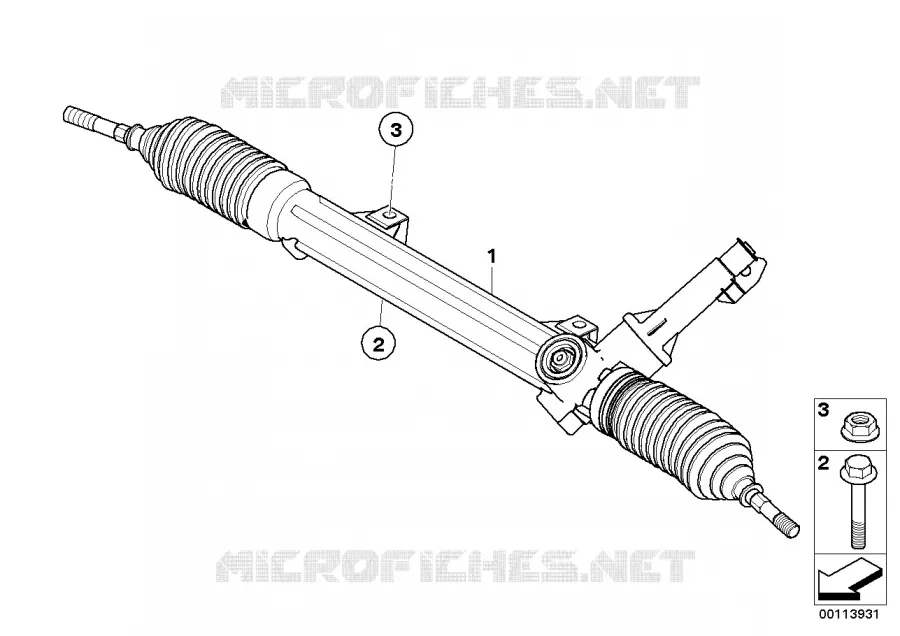 Mécanisme de direction BMW BMW Z4 2004 Z4 3.0si N Z4 3.0si