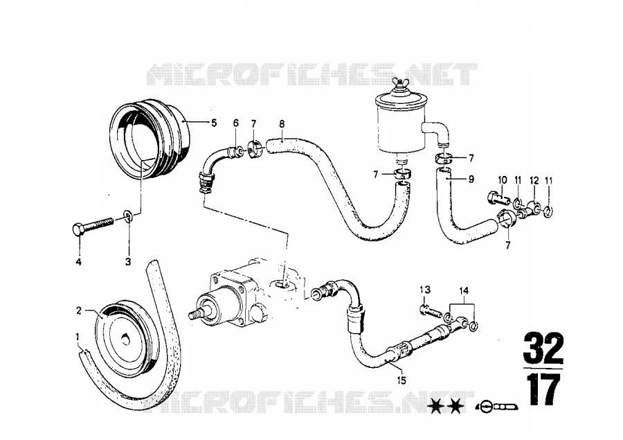 Mécanisme de direction hydraulique BMW BMW CLASSIC 2500-3.3Li 1971 3.0Si M 3.0Si