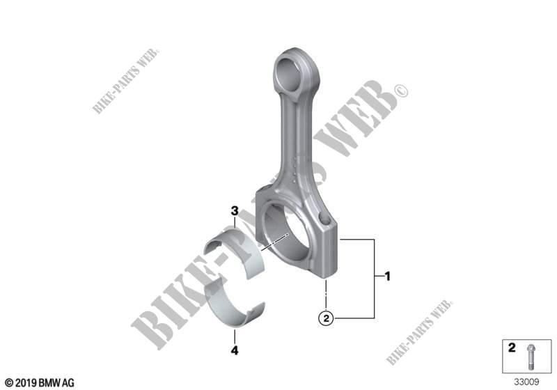 Mécanisme dembiellage   Bielle pour BMW X6 50iX 4.4