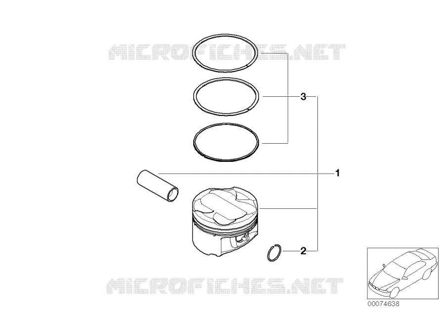 Mécanisme dembiellage - Piston BMW BMW Z4 2005 Z4 M3.2 N Z4 M3.2