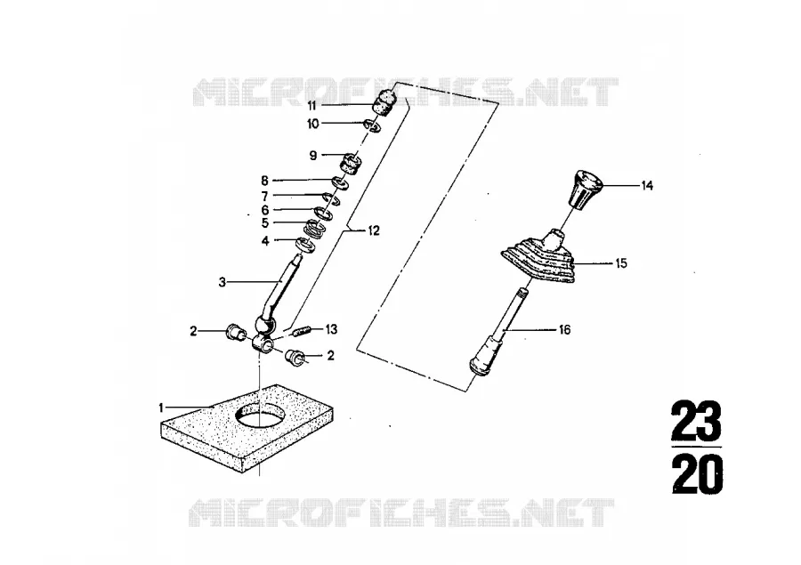 Pcs de cde de vts exterieures/levier BMW BMW CLASSIC 2500-3.3Li 1973 2800 A 2800