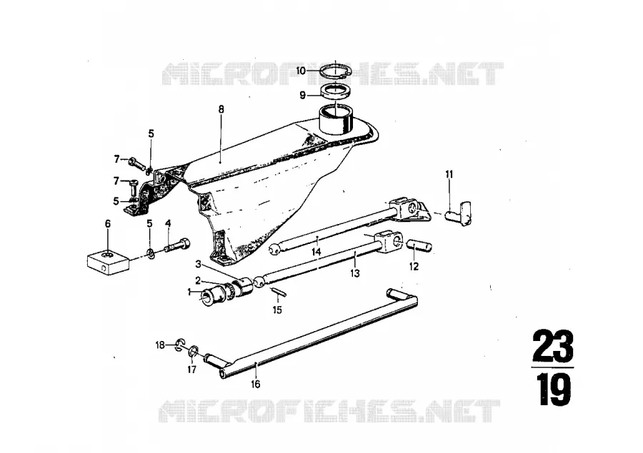 Pcs de cde de vts exterieures/levier BMW BMW CLASSIC 2500-3.3Li 1973 3.0S A 3.0S
