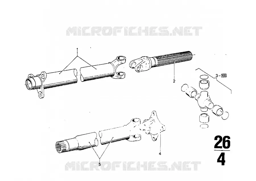 Pièces darbre de transmission AV BMW BMW CLASSIC 2500-3.3Li 1973 3.0S M 3.0S