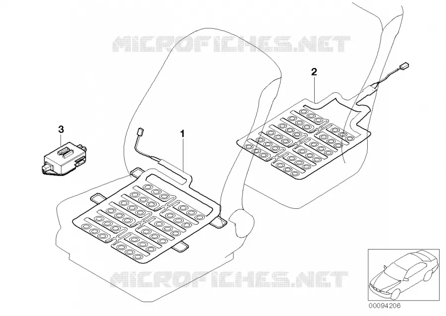 Pieces de detection doccup. de siege BMW BMW Série 7 2003 760LiS A 760LiS