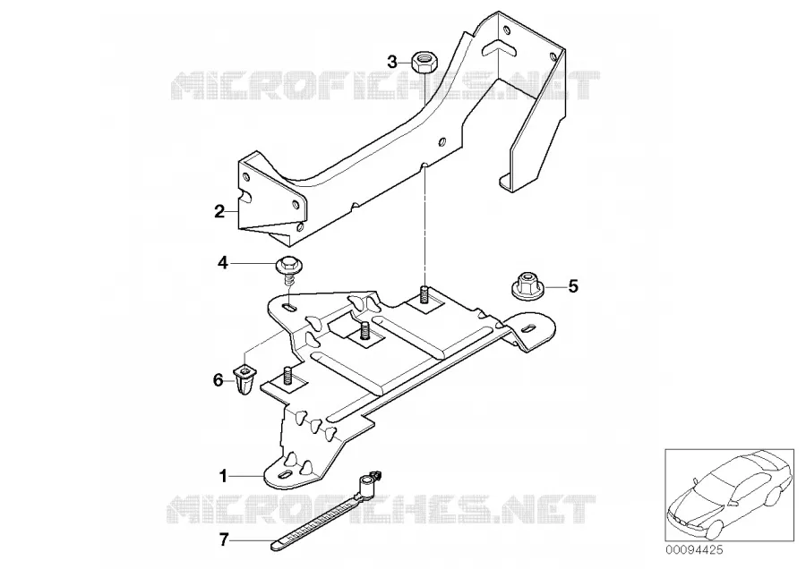 Pièces de fixation pour changeur CD BMW BMW Série 5 2000 525d M 525d