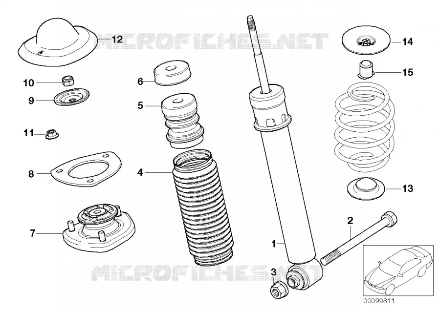 Pieces de jambe de suspension ar BMW BMW X5 2003 X5 3.0d N X5 3.0d