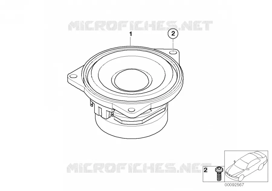 Pieces porte arriere systeme top-hifi BMW BMW Série 7 2004 740Li A 740Li