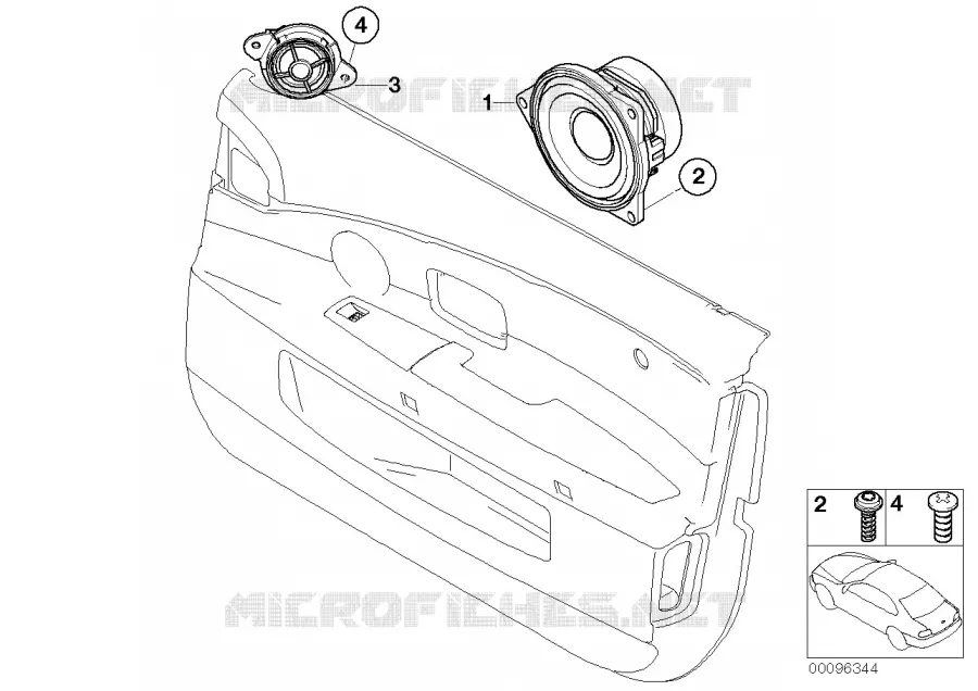 Pieces porte avant systeme hifi BMW BMW Série 7 2004 740Li A 740Li